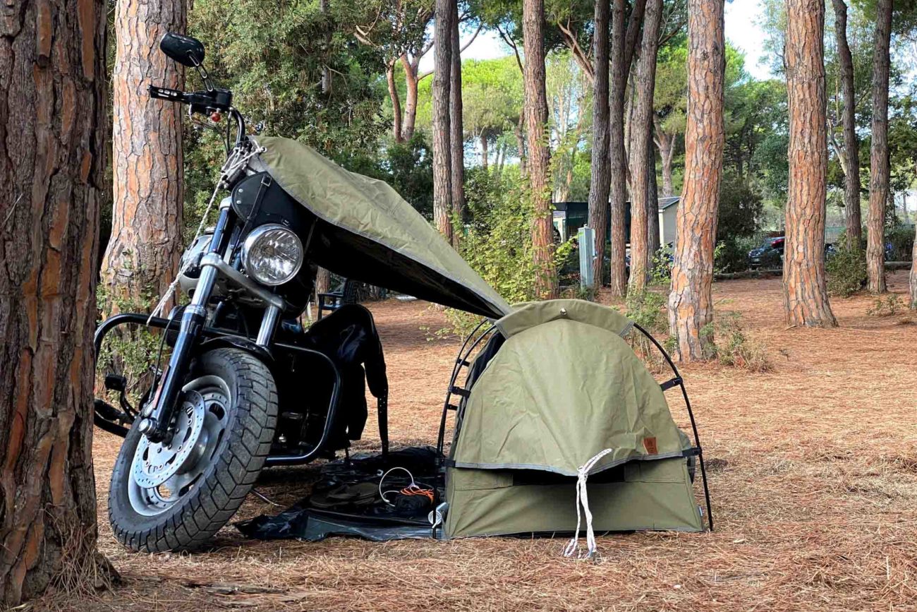 Tenda piccola con Moto